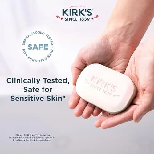 Kirk's Coconut Castile Bar Soap 4 oz | Sensitive Skin Vegan Unscented thumbnail 4
