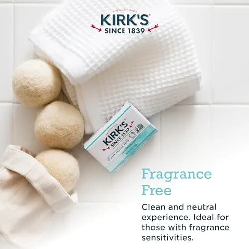 Kirk's Coconut Castile Bar Soap 4 oz | Sensitive Skin Vegan Unscented thumbnail 5