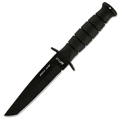 MTECH USA MT-113 Rescue Team Fixed Blade Survival Knife, 10.3" Overall, Black Tanto Blade thumbnail 1