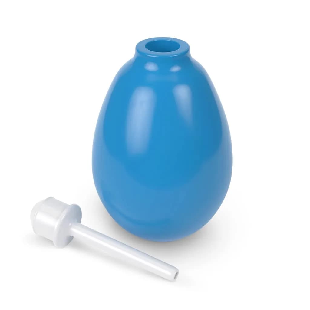 Flents Reusable Rectal Syringe Bulb 8 oz | Latex-Free Personal Hygiene Tool — Rectal Syringe - Blue