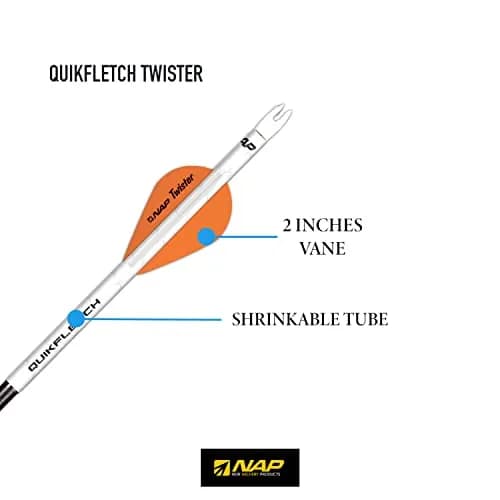 New Archery Products Quikfletch Twister 2" 3-Vane Fletching 6-Pack | Easy Arrow Building for Accuracy thumbnail 3