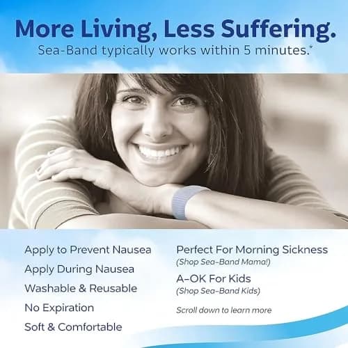 Sea-Band Gray Acupressure Bracelets (2-Pack) | Drug-Free Motion Sickness Relief thumbnail 4