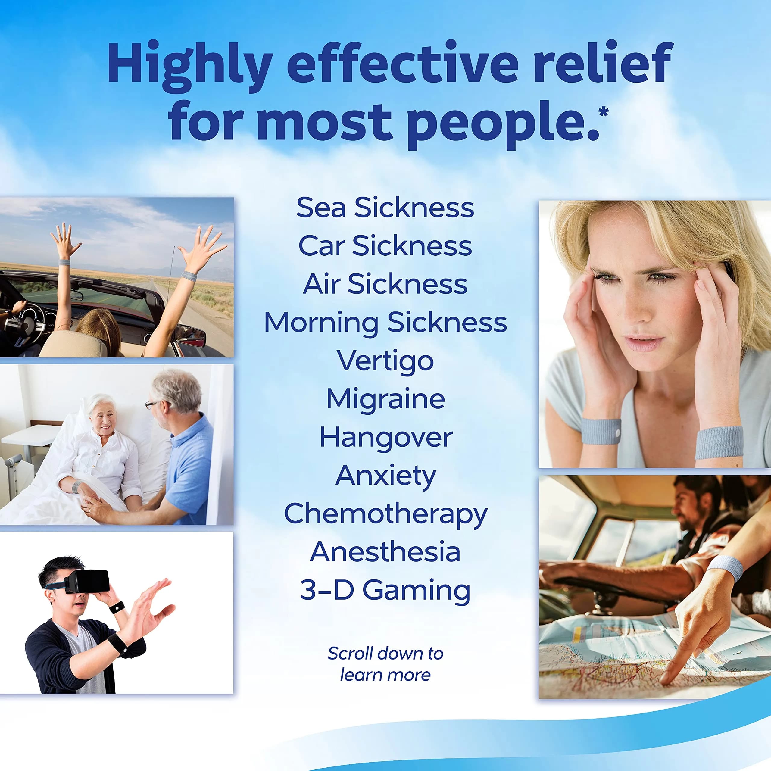 Sea-Band Gray Acupressure Bracelets (2-Pack) | Drug-Free Motion Sickness Relief - view 5