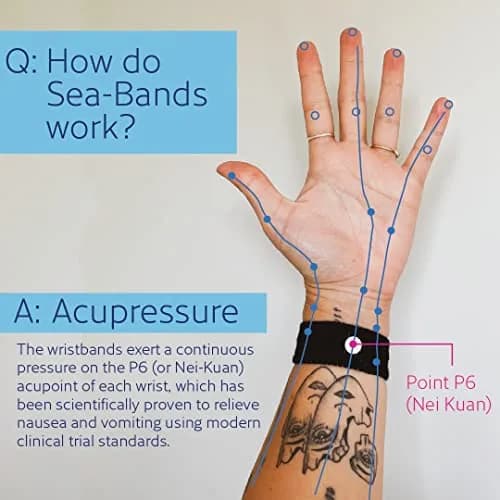 Sea-Band Gray Acupressure Bracelets (2-Pack) | Drug-Free Motion Sickness Relief thumbnail 3