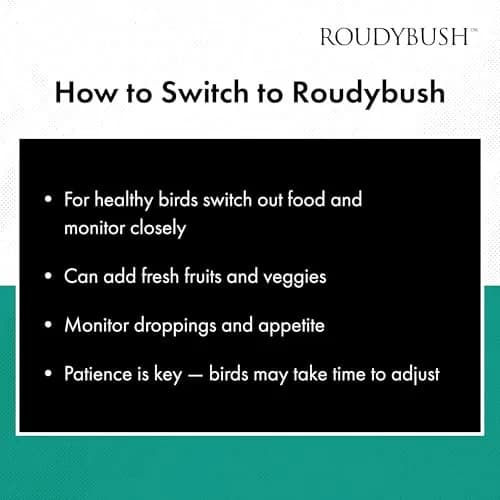 RoudyBush Daily Maintenance Bird Food Mini Pellets 12.03 kg (25 lb) | Scientifically Formulated Avian Nutrition thumbnail 7