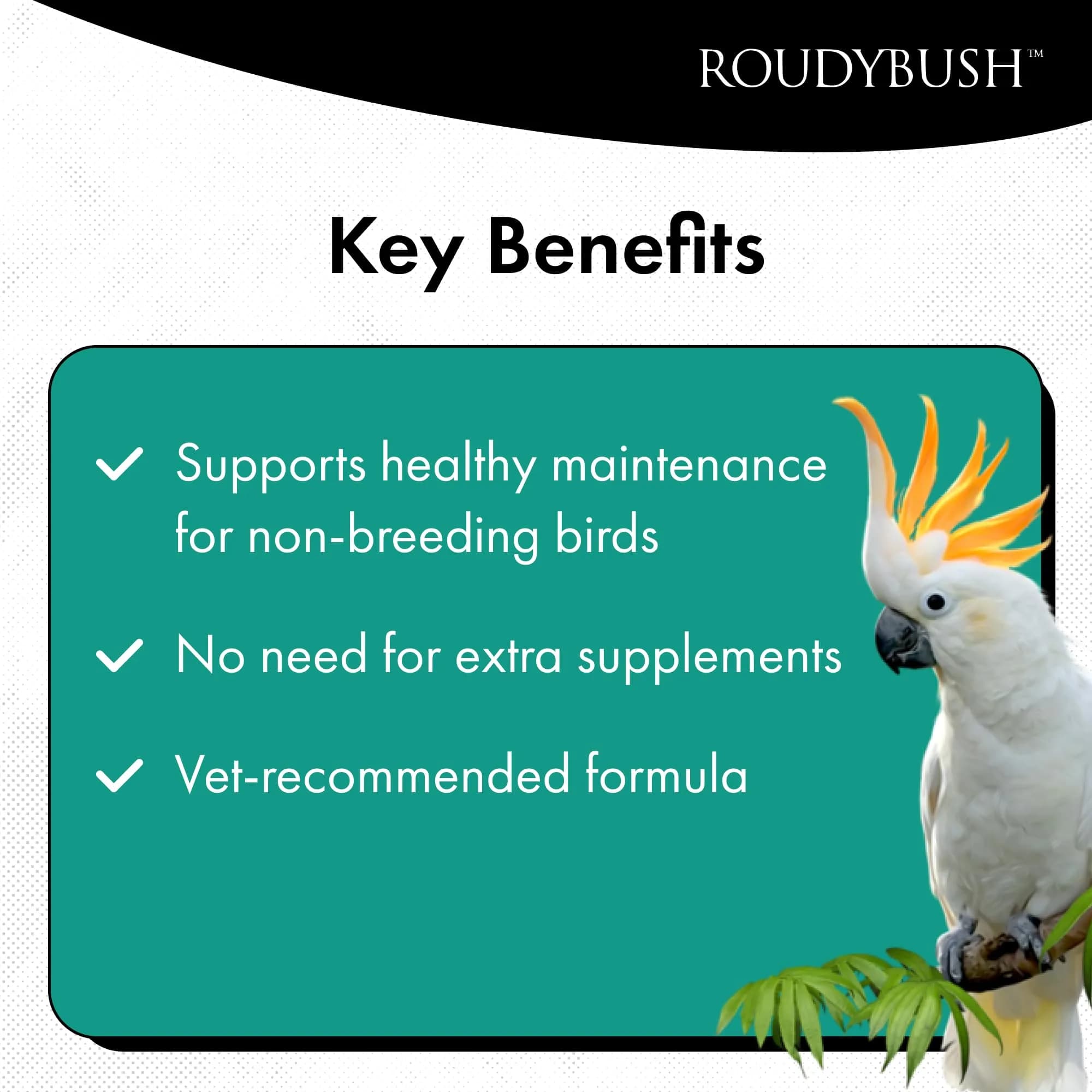 RoudyBush Daily Maintenance Bird Food Mini Pellets 12.03 kg (25 lb) | Scientifically Formulated Avian Nutrition - view 3