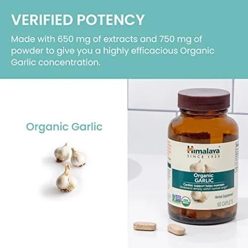 Himalaya USDA Organic Garlic Supplements 1400 mg | Supports Heart & Immunity thumbnail 7