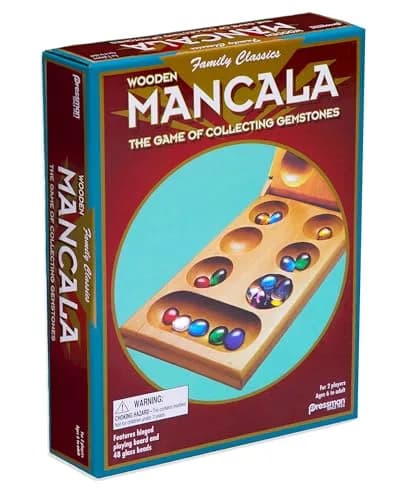 Pressman Mancala Board Game Folding Wooden Classic Strategy Game 68.58 cm x 43.18 cm | Fun Tabletop Game for Adults & Kids thumbnail 5