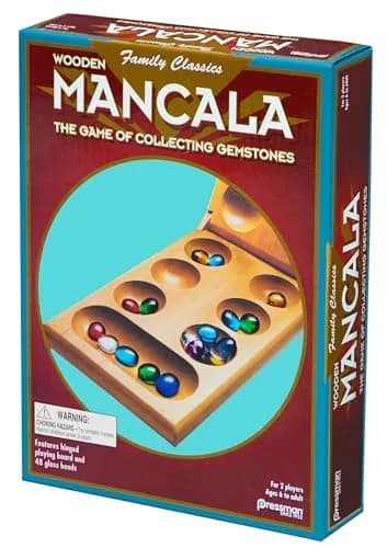 Pressman Mancala Board Game Folding Wooden Classic Strategy Game 68.58 cm x 43.18 cm | Fun Tabletop Game for Adults & Kids thumbnail 6