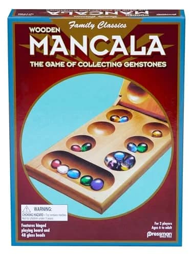 Pressman Mancala Board Game Folding Wooden Classic Strategy Game 68.58 cm x 43.18 cm | Fun Tabletop Game for Adults & Kids thumbnail 2