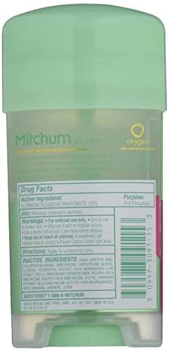 Mitchum Power Gel Antiperspirant Deodorant for Women, Flower Fresh, 63g (2.25 oz) Pack of 6 | Clinically Proven 24-Hour Wetness Protection thumbnail 2