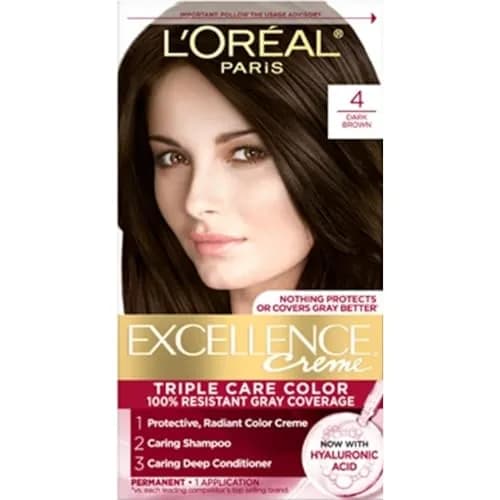 L’Oreal Paris Excellence Triple Protection Color Creme, Dark Brown/Natural 4 | Long-lasting gray coverage, nourishing formula thumbnail 2