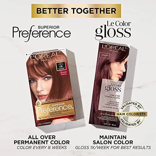 L'Oreal Paris Superior Preference 4R Dark Auburn | Fade-Defying Permanent Hair Color (70-120 chars) thumbnail 5