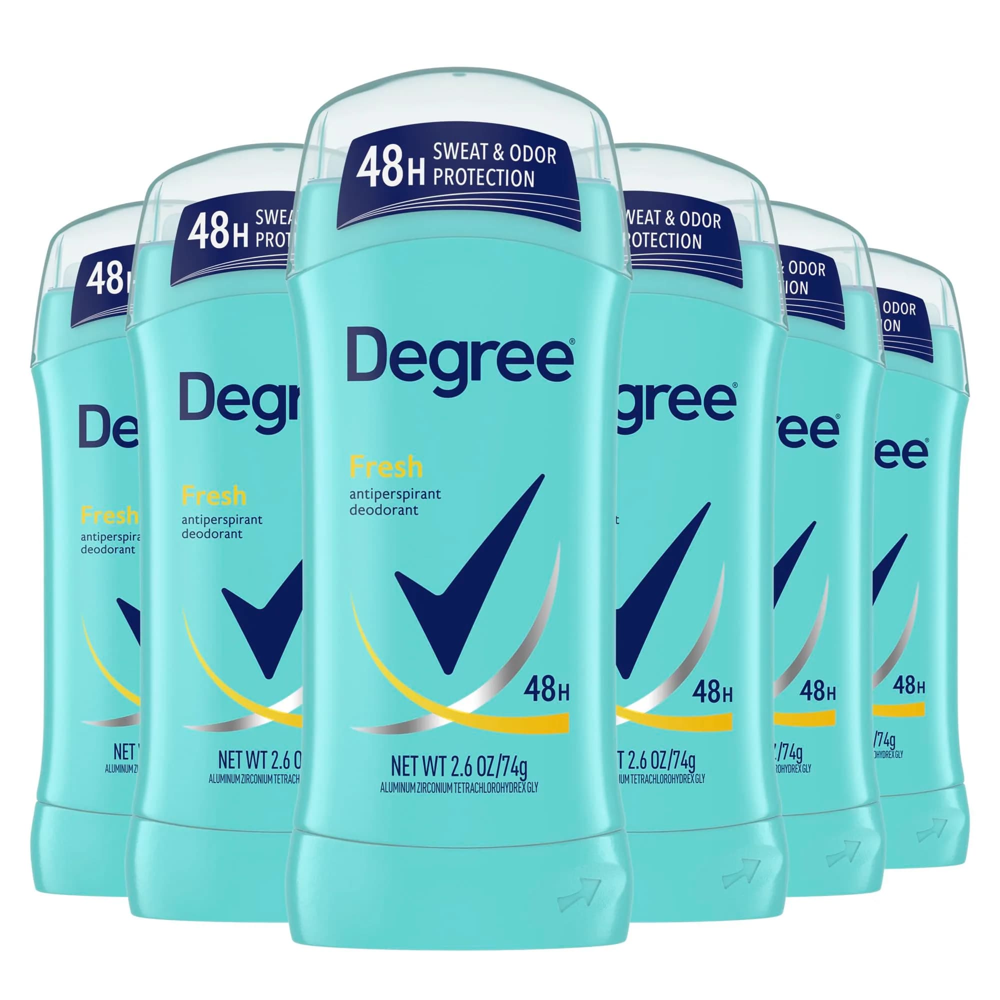 Degree Shower Clean Antiperspirant Deodorant for Women, 2.6 oz (Pack of 6) - main product image