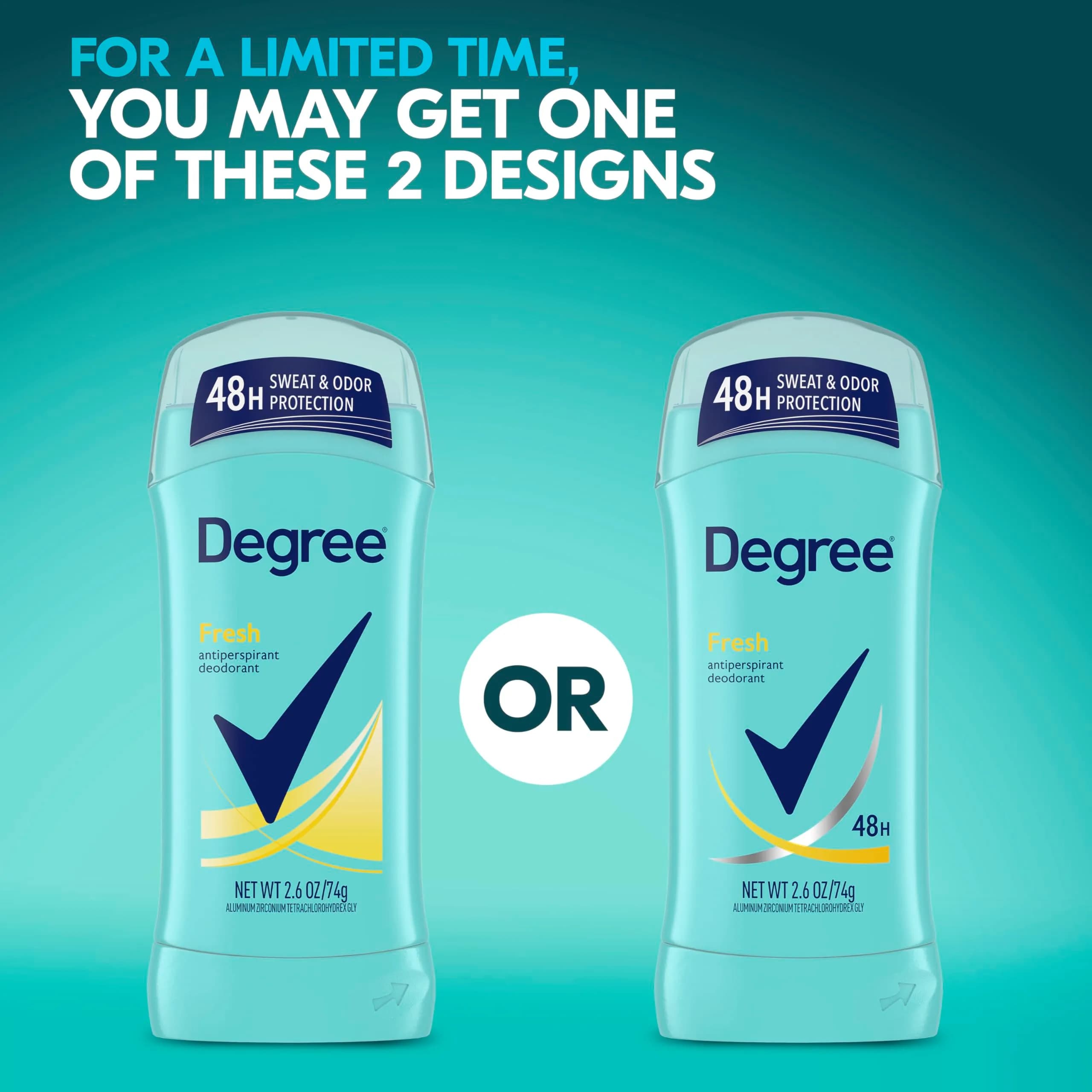 Degree Shower Clean Antiperspirant Deodorant for Women, 2.6 oz (Pack of 6) - view 2