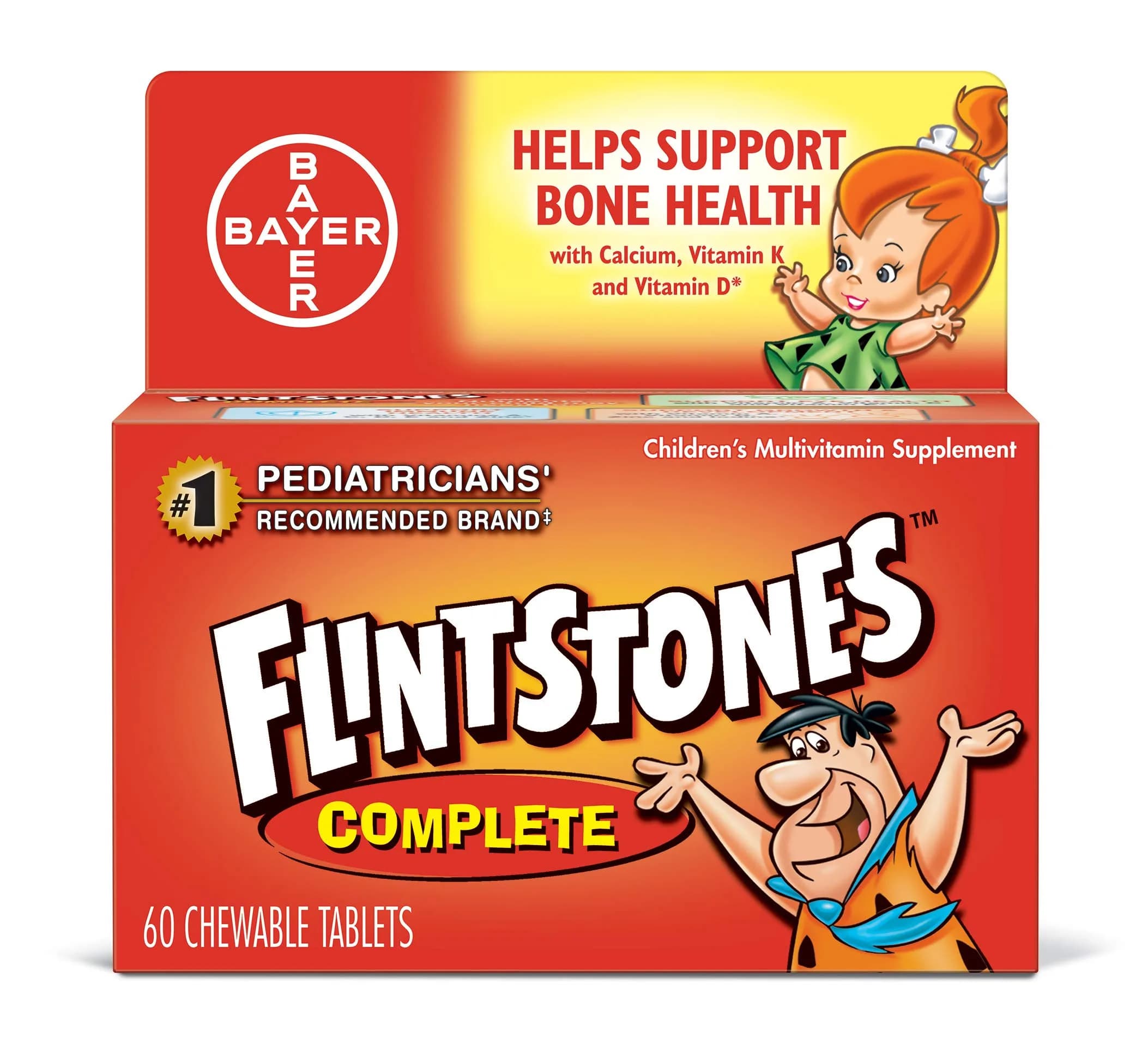 Flintstones Vitamins Complete Multivitamin Chewables 60 ct | Supports Child Growth & Development