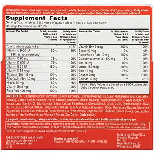 Flintstones Vitamins Complete Multivitamin Chewables 60 ct | Supports Child Growth & Development thumbnail 2