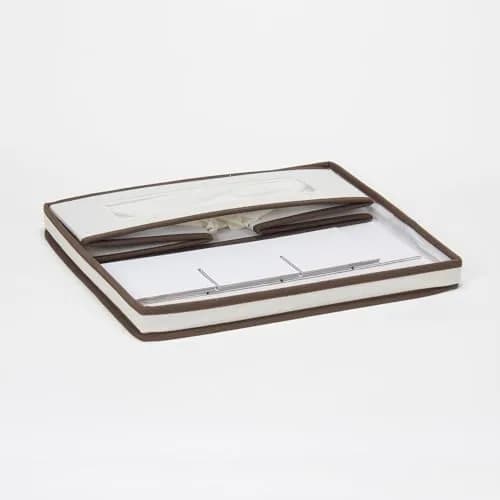 Household Essentials Vision China Storage Box for Tea Cups and Mugs with Lid and Handles | 33.6cm D x 39.4cm W x 14cm H thumbnail 6
