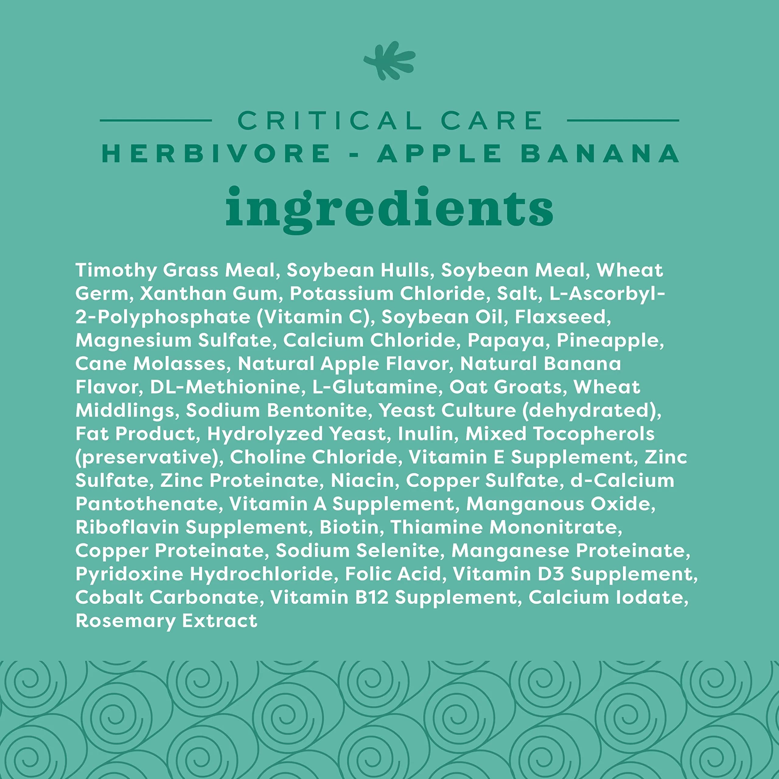 Oxbow Critical Care Herbivore Apple Banana 141 g (4.97 oz) | Veterinary Formula for Small Herbivores - view 5