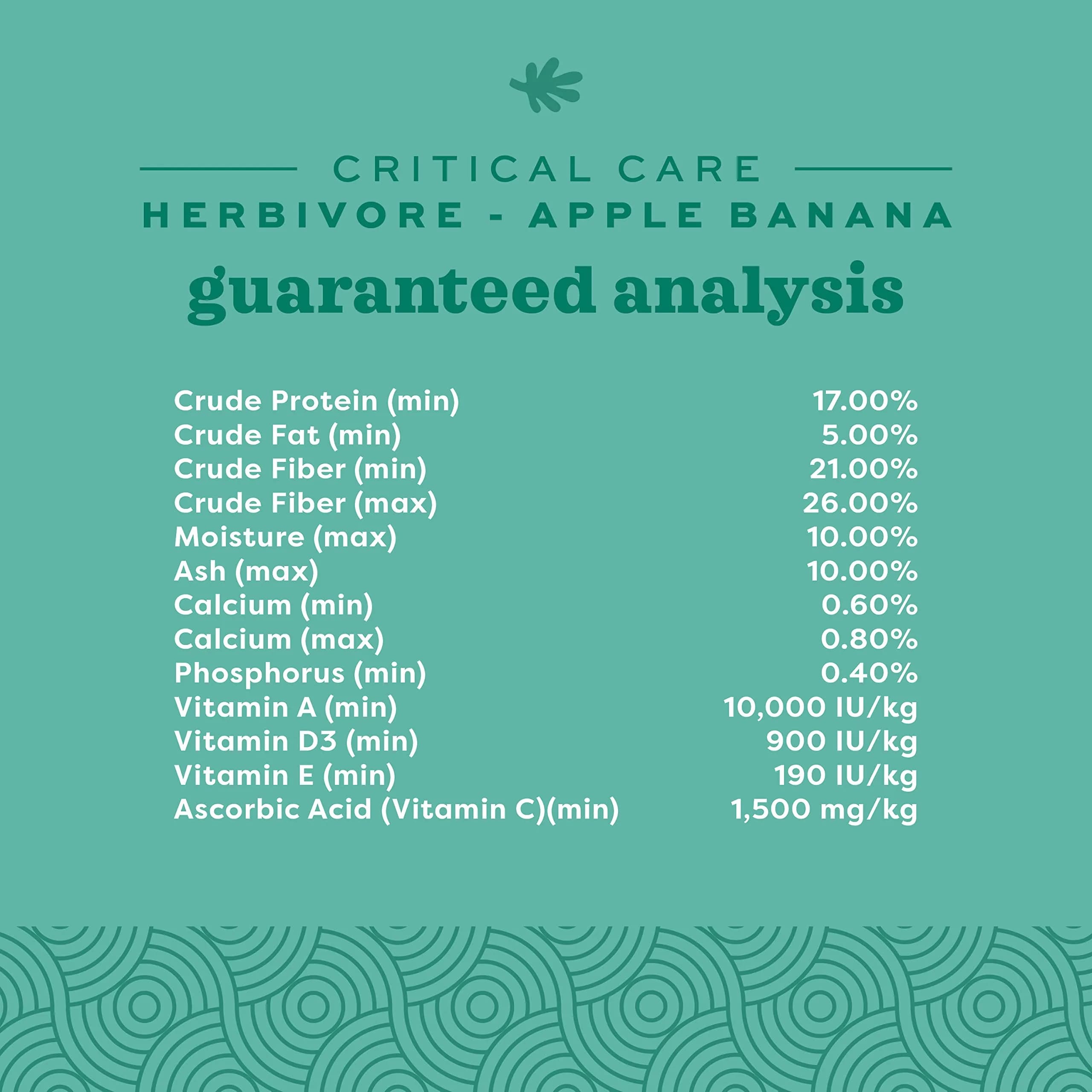 Oxbow Critical Care Herbivore Apple Banana 141 g (4.97 oz) | Veterinary Formula for Small Herbivores - view 4
