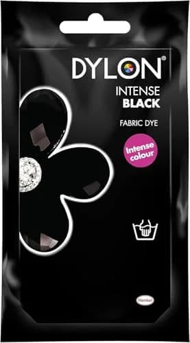 Dylon Hand Fabric Dye - Intense Black 50g | Concentrated, Eco-Friendly & Suitable for Natural & Synthetic Fibers thumbnail 1