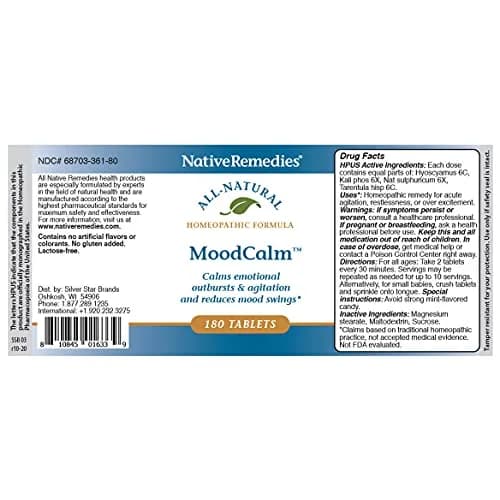 Native Remedies MoodCalm - Natural Homeopathic Formula to Calm Emotional | Supports Emotional Balance in Adults & Children thumbnail 5