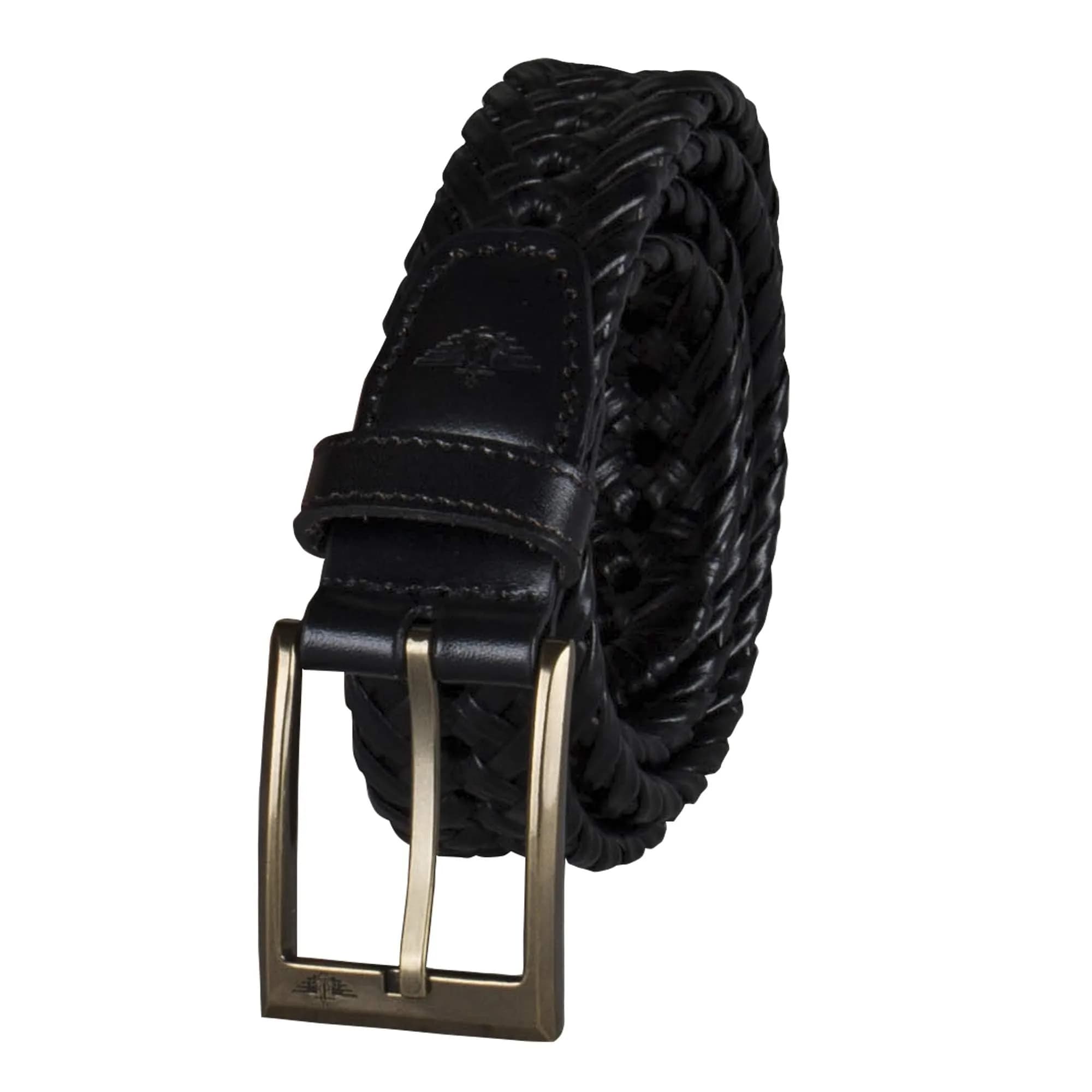 Dockers Men's Leather Braided Casual and Dress Belt | Fully Adjustable, 100% Leather, Versatile Style (70-120 chars)