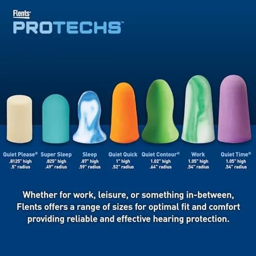 Flents Protechs Quiet Time Foam Ear Plugs NRR 33 | 10 Pair Purple thumbnail 4