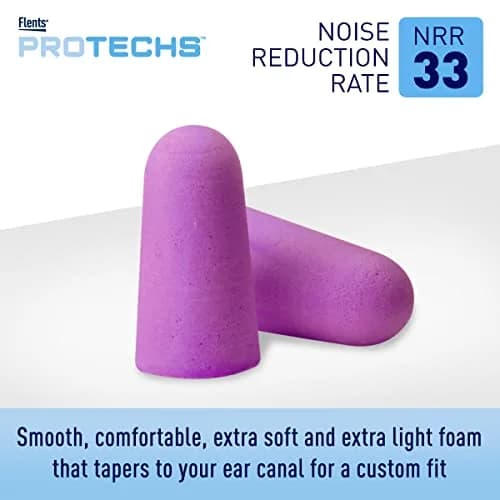 Flents Protechs Quiet Time Foam Ear Plugs NRR 33 | 10 Pair Purple thumbnail 5