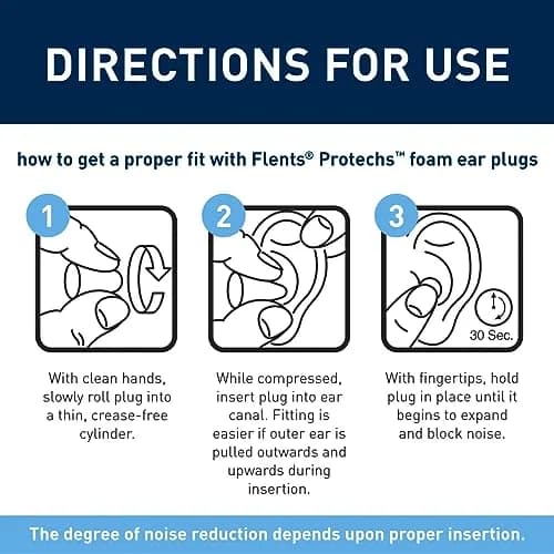 Flents Protechs Quiet Time Foam Ear Plugs NRR 33 | 10 Pair Purple thumbnail 6