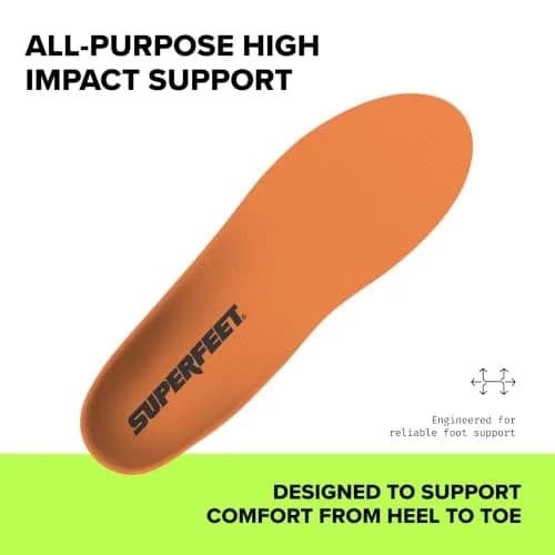 Superfeet All-Purpose High Impact Support Insoles, Men 9.5-11 / Women 10.5-12 | Shock Absorbing Foam thumbnail 2
