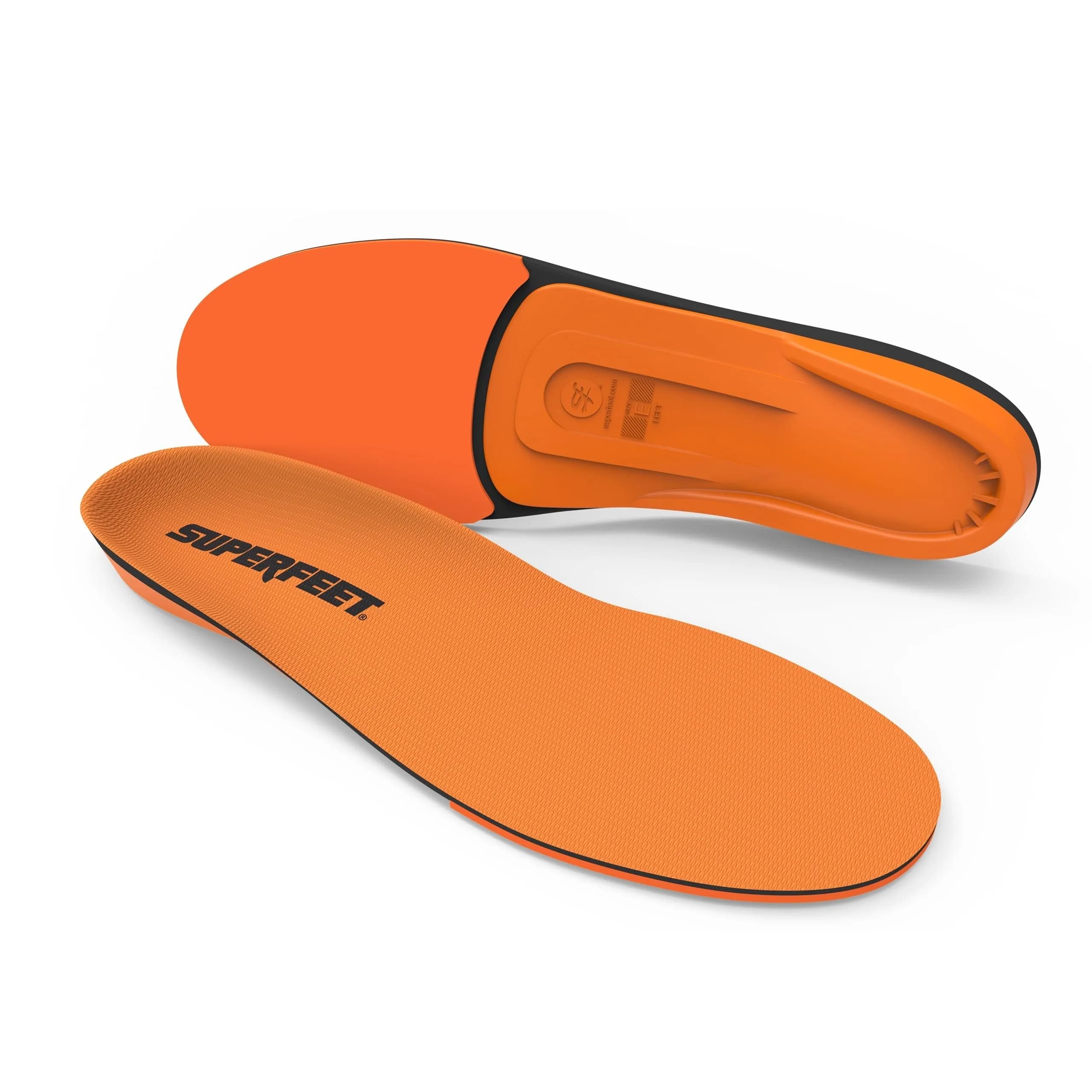 Superfeet All-Purpose High Impact Support Insoles (Orange) - Trim-to-Fit Orthotic Arch Support Shoe Inserts - Men 11.5-13 / Women 12.5-14 | High Impact Stability