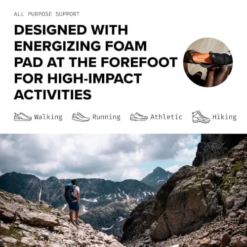 Superfeet All-Purpose High Impact Support Insoles (Orange) - Trim-to-Fit Orthotic Arch Support Shoe Inserts - Men 11.5-13 / Women 12.5-14 | High Impact Stability thumbnail 6