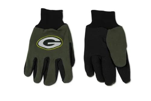 WinCraft NFL Green Bay Packers Two-Tone Gloves, Adult | Embroidered Team Logo, Machine Washable thumbnail 1