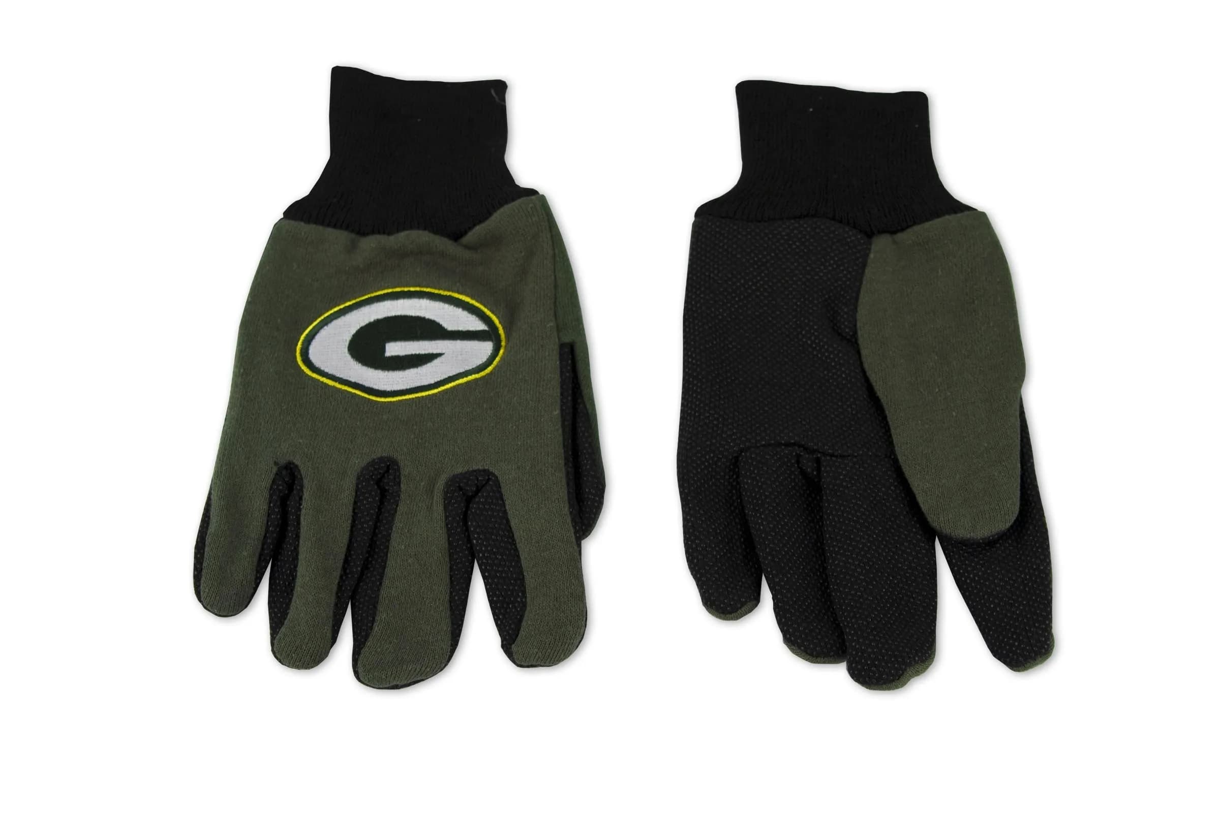 WinCraft NFL Green Bay Packers Two-Tone Gloves, Adult | Embroidered Team Logo, Machine Washable