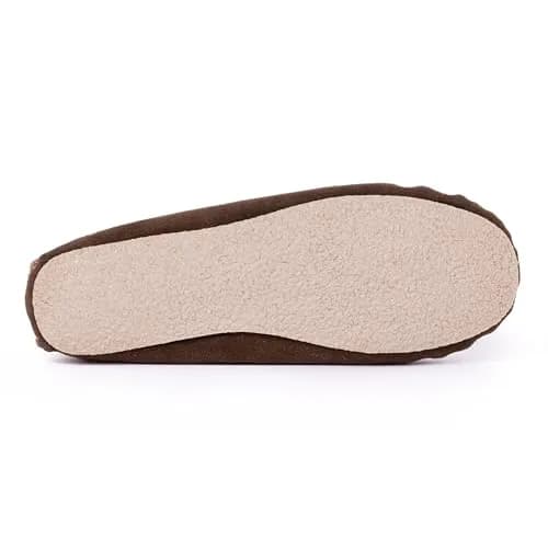 Minnetonka Cally Moccasin Slipper, Size 9 | Classic Brown Suede, Faux Fur Lining, Indoor Comfort thumbnail 3