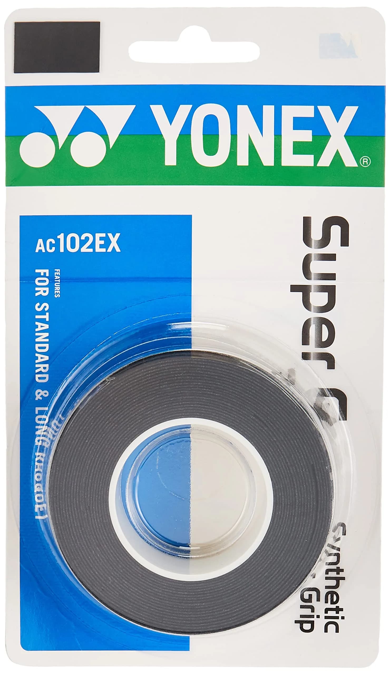 Yonex Super Grap Overgrip 3-Pack Black | Enhances Racquet Playability - main product image