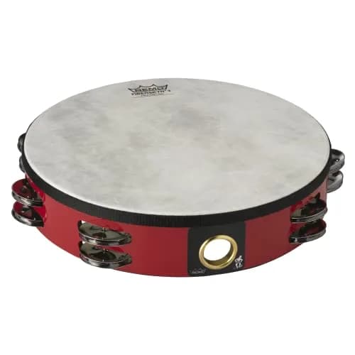 Remo Fiberskyn Tambourine 10" Quadura Deep Red | Durable, Lightweight & Pre-Tuned thumbnail 1