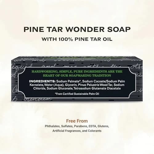 Grandpa's Pine Tar Bar Soap for Men 340g (12 oz) | 3-in-1 Cleanser, Deodorizer, Moisturizer for Sensitive Skin thumbnail 2