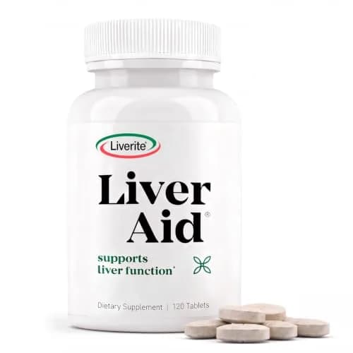 LIVERITE Liver Aid 120 Tablets | Daily Liver Support & Detox thumbnail 1