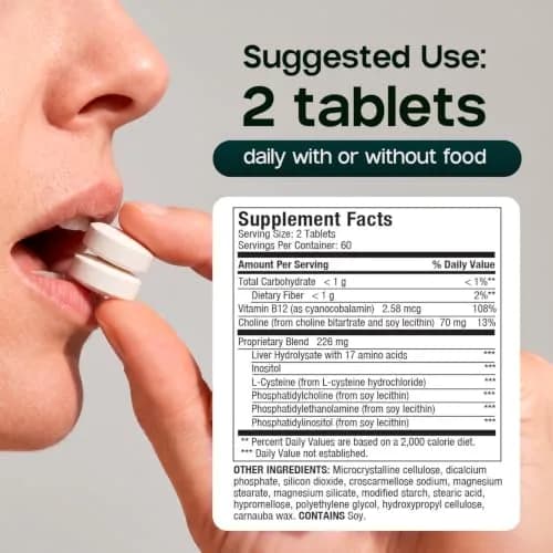 LIVERITE Liver Aid 120 Tablets | Daily Liver Support & Detox thumbnail 4