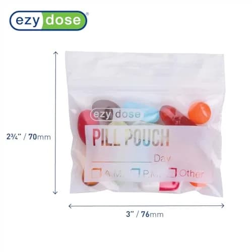EZY DOSE Disposable Zippered Seal Pill Pouches, Write on Label, 50 Count | FDA Approved Personal Pill Dispenser thumbnail 2