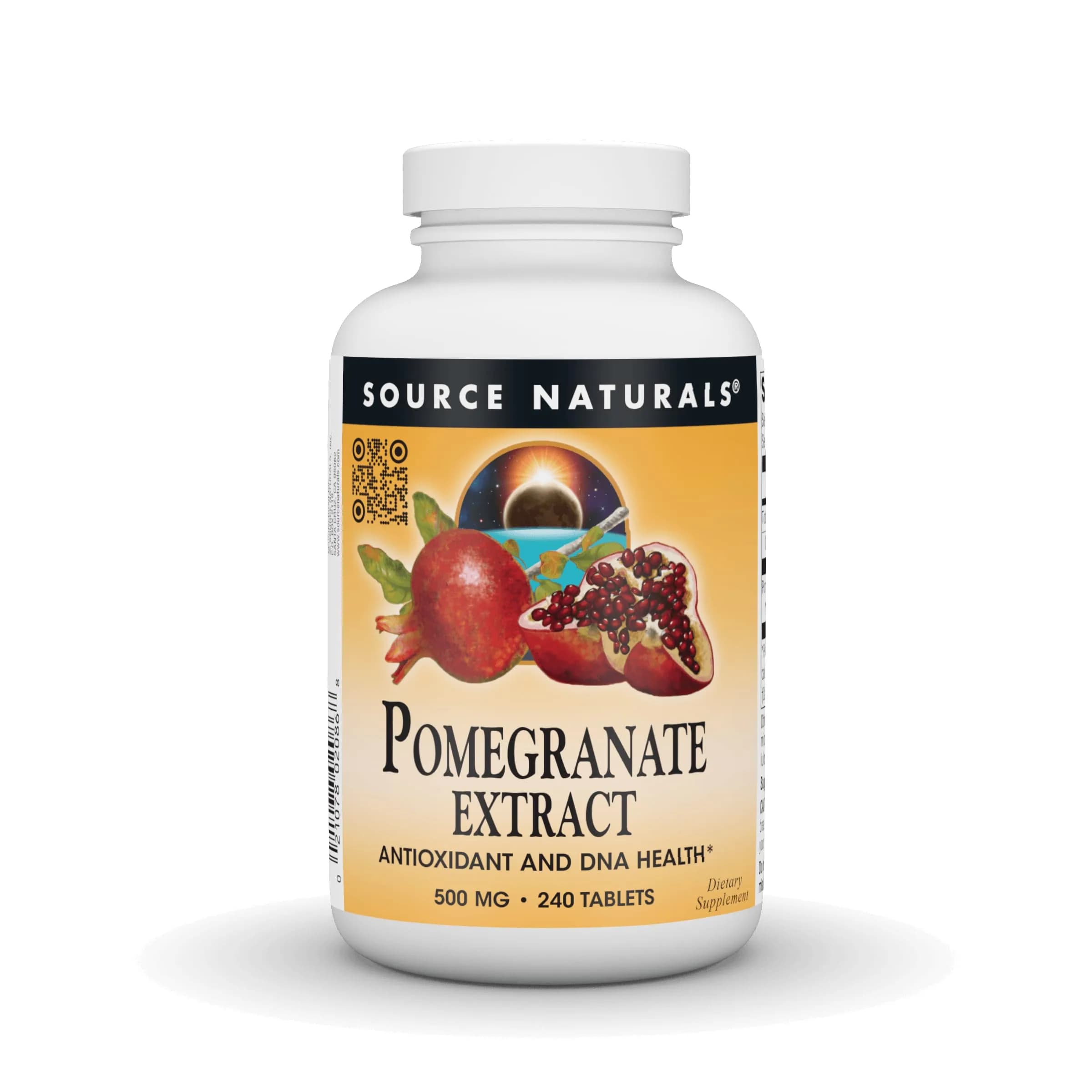 Source Naturals Pomegranate Extract Vegetarian 500mg | Rich Antioxidant Support in 240 Tablets — 12105099