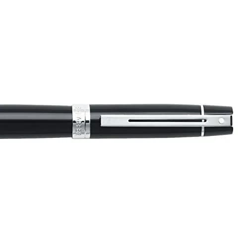 Sheaffer 300 Glossy Black Rollerball Pen with Chrome-Plated Trim | Elegant Design & Refillable thumbnail 4