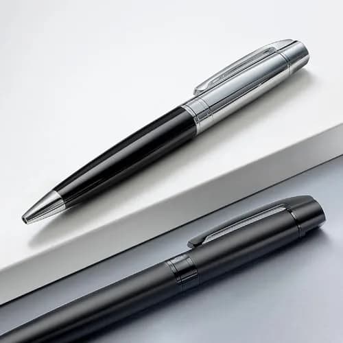 Sheaffer 300 Glossy Black Rollerball Pen with Bright Chrome Cap and Chrome-Plated Trim | Elegant, Refillable, 1 Count thumbnail 3