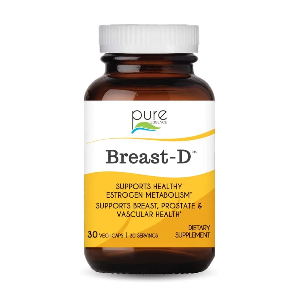 PURE ESSENCE LABS Breast D 30 Capsules | Estrogen Balance & Menopause Support with Vitamin D3 — Capsule