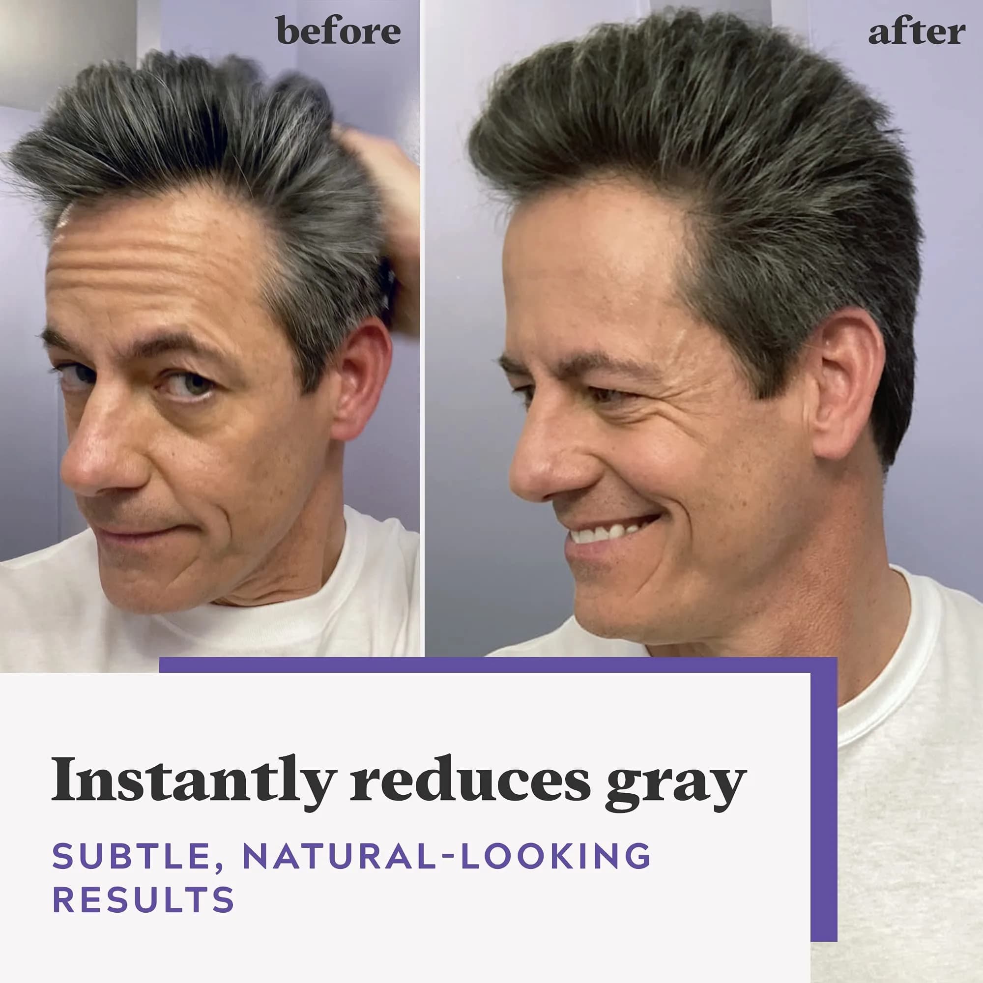 JUST FOR MEN Touch of Gray, Salt & Pepper Look, Dark Brown T-45 (1-Pack) - view 2