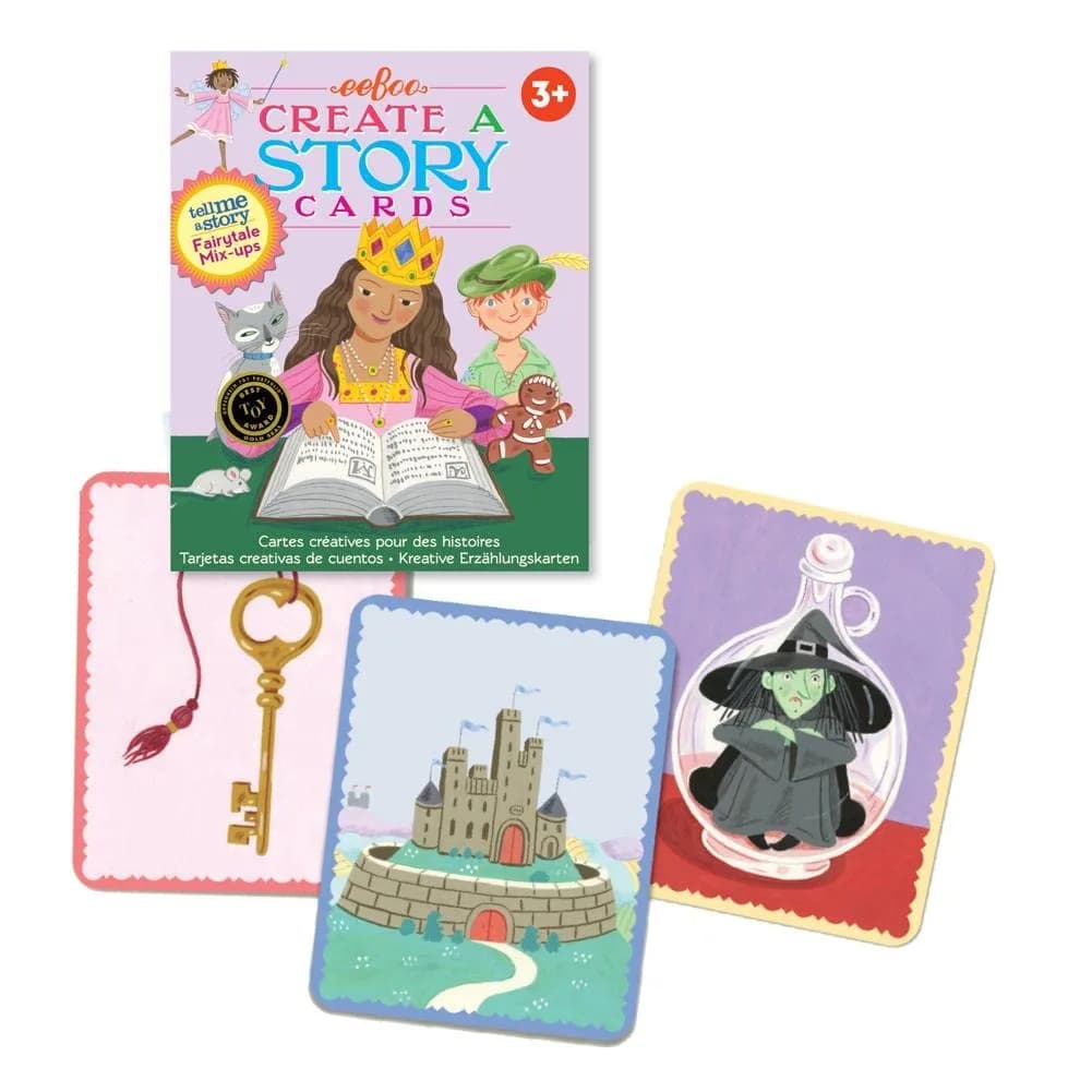 eeBoo Animal Village Create a Story Pre-Literacy Cards 36 Cards | Encourages Imagination for Ages 3+ — Fairytale Mix Ups - view 3
