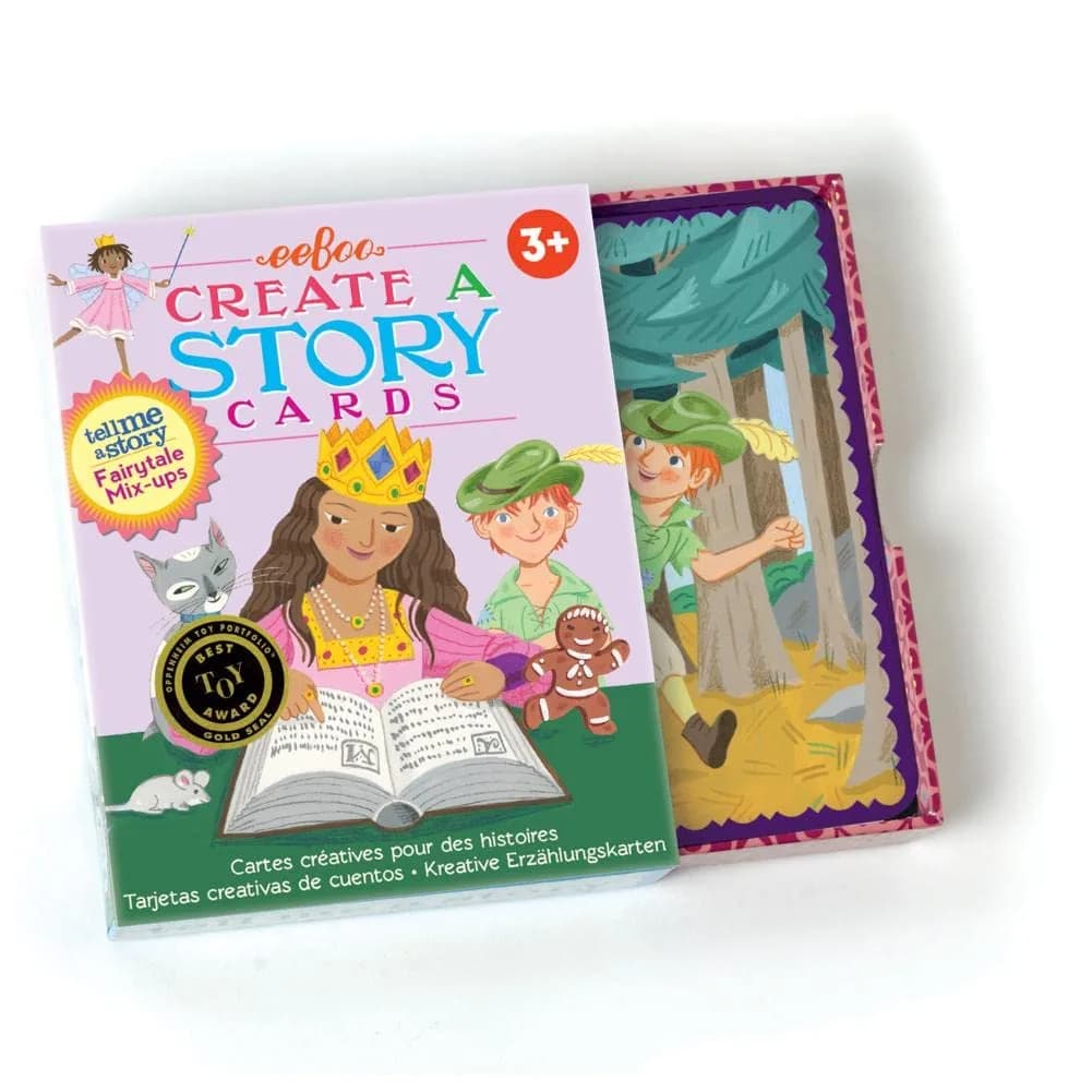 eeBoo Animal Village Create a Story Pre-Literacy Cards 36 Cards | Encourages Imagination for Ages 3+ — Fairytale Mix Ups - view 4
