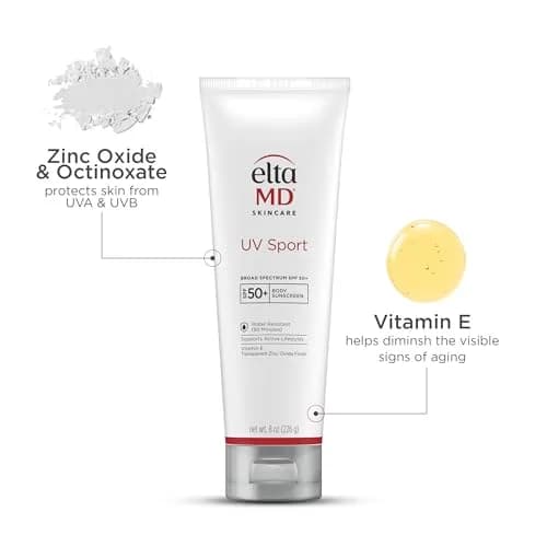 EltaMD UV Sport Sunscreen Lotion SPF 50 (8 oz) | Water & Sweat Resistant Face and Body Protection - view 4